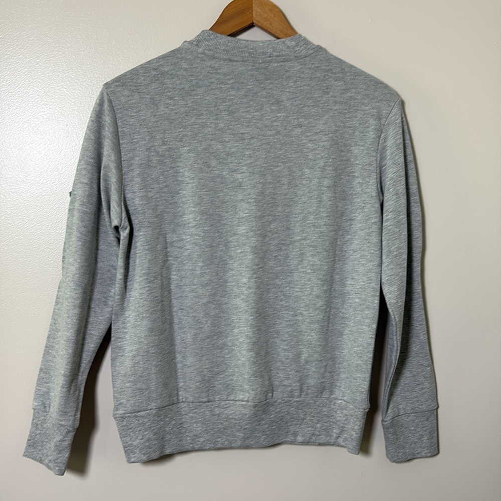 New Topshop Sweatshirt Ruffle Front Long Sleeve‎ Crewneck Size 6 - Picture 8 of 11